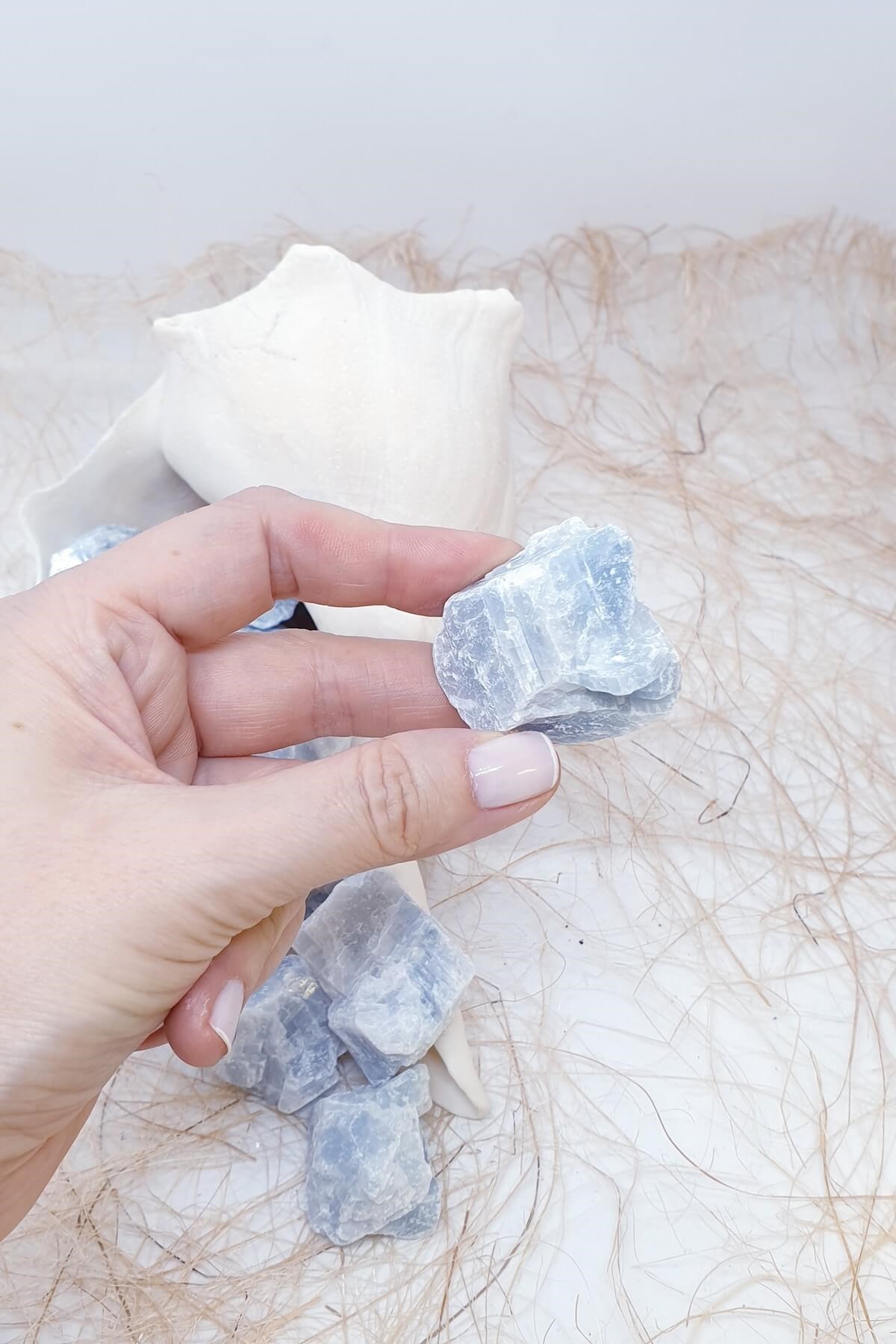 İşlenmemiş Selestit Doğal Taş