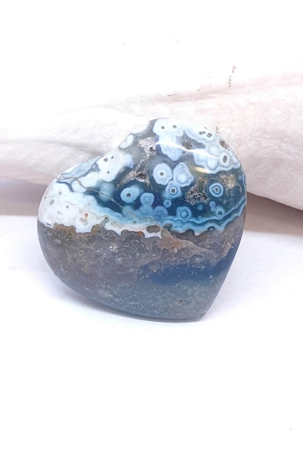 Kalp Şeklinde Tamburlu Ocean Jasper