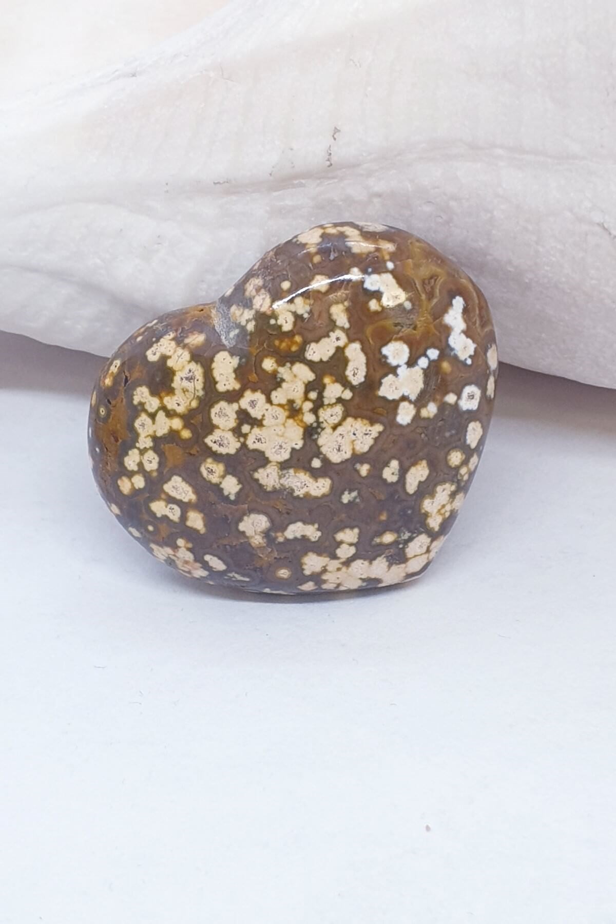 Kalp Şeklinde Tamburlu Ocean Jasper
