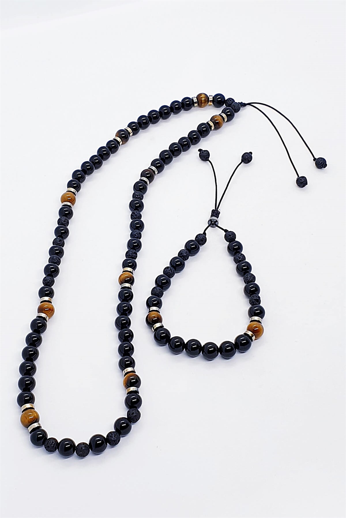 Kaplangözü ve Siyah Turmalin Erkek Kolyesi