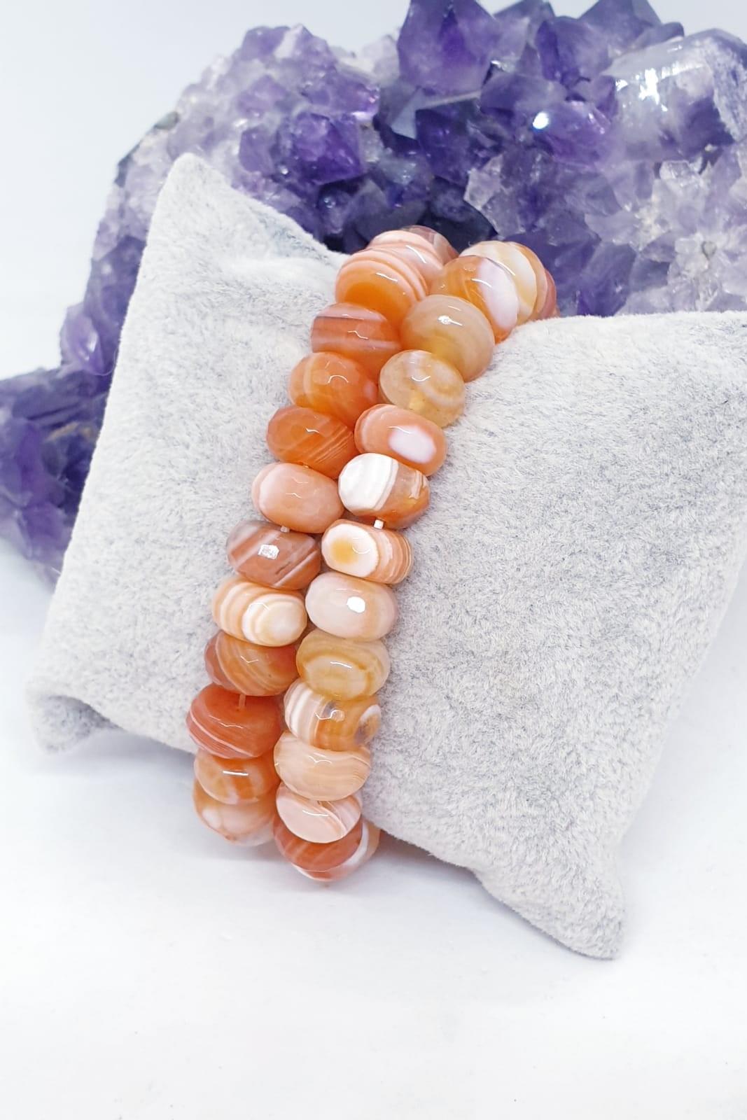 Karnelyan Rondel 10 mm Bileklik