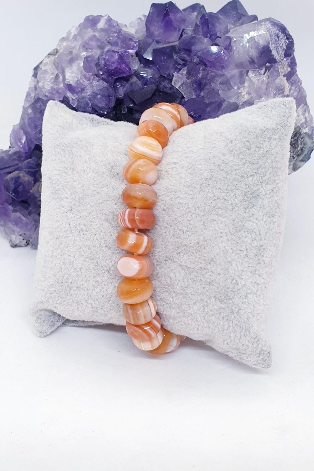 Karnelyan Rondel 10 mm Bileklik