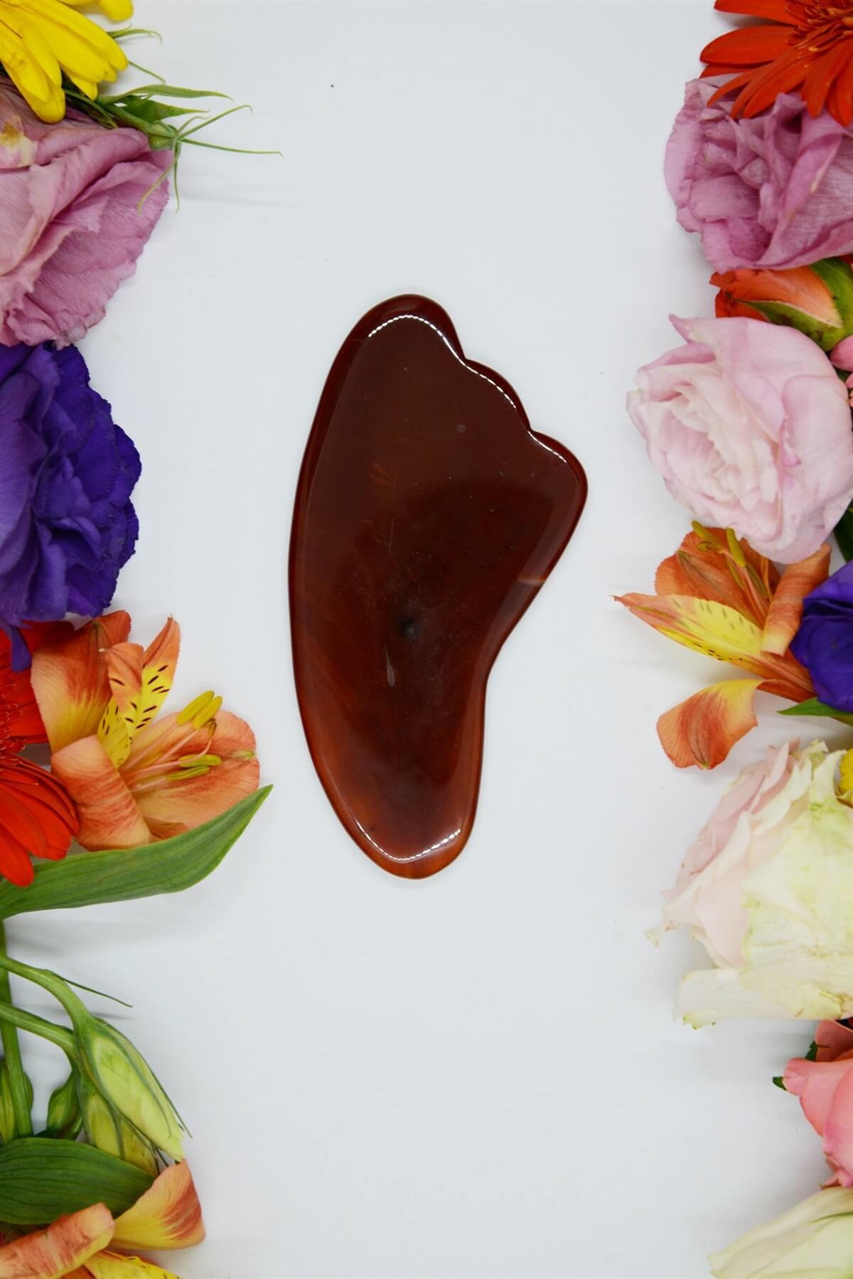 Kırmızı Akik Gua Sha masaj tarağı