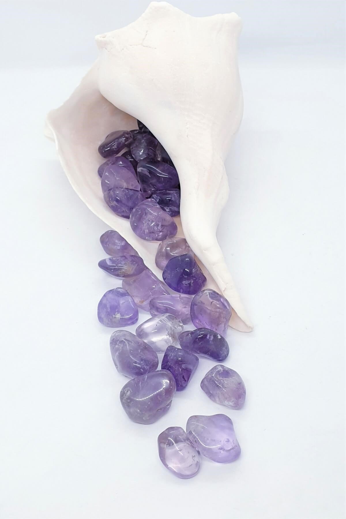 Kristal Izgara için Tamburlanmış Ametist Palm taşı