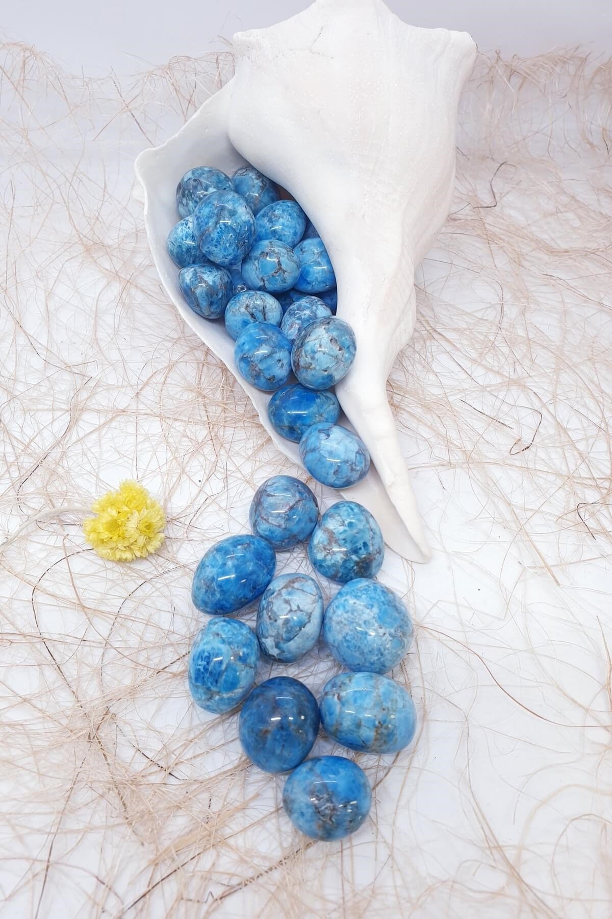 Kristal Izgaralar İçin Apatit Tamburlu Taş