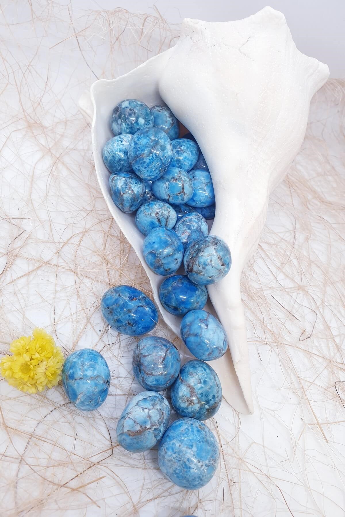 Kristal Izgaralar İçin Apatit Tamburlu Taş