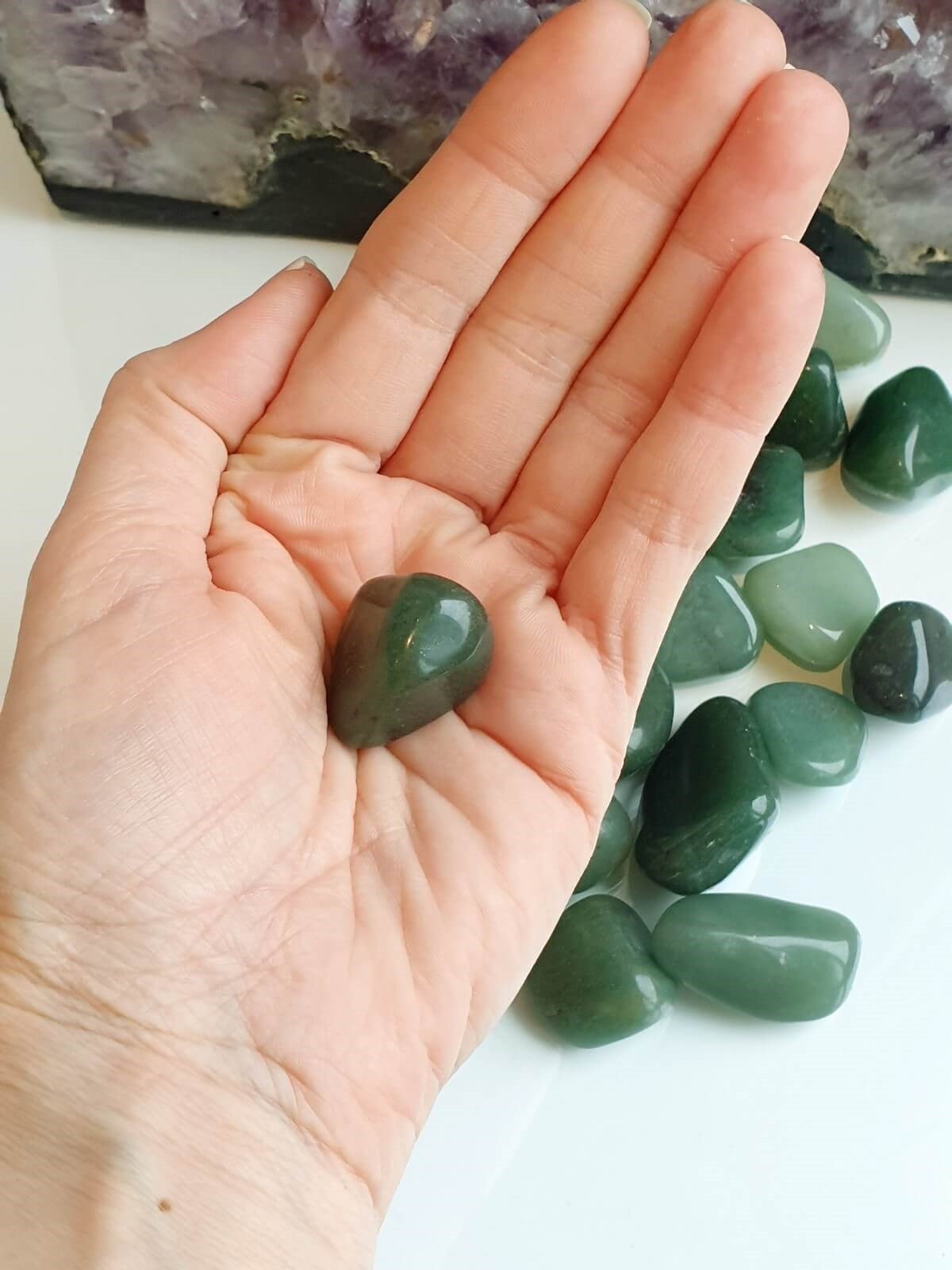 Kristal Izgaralar için Küçük tamburlu Aventurin taşı