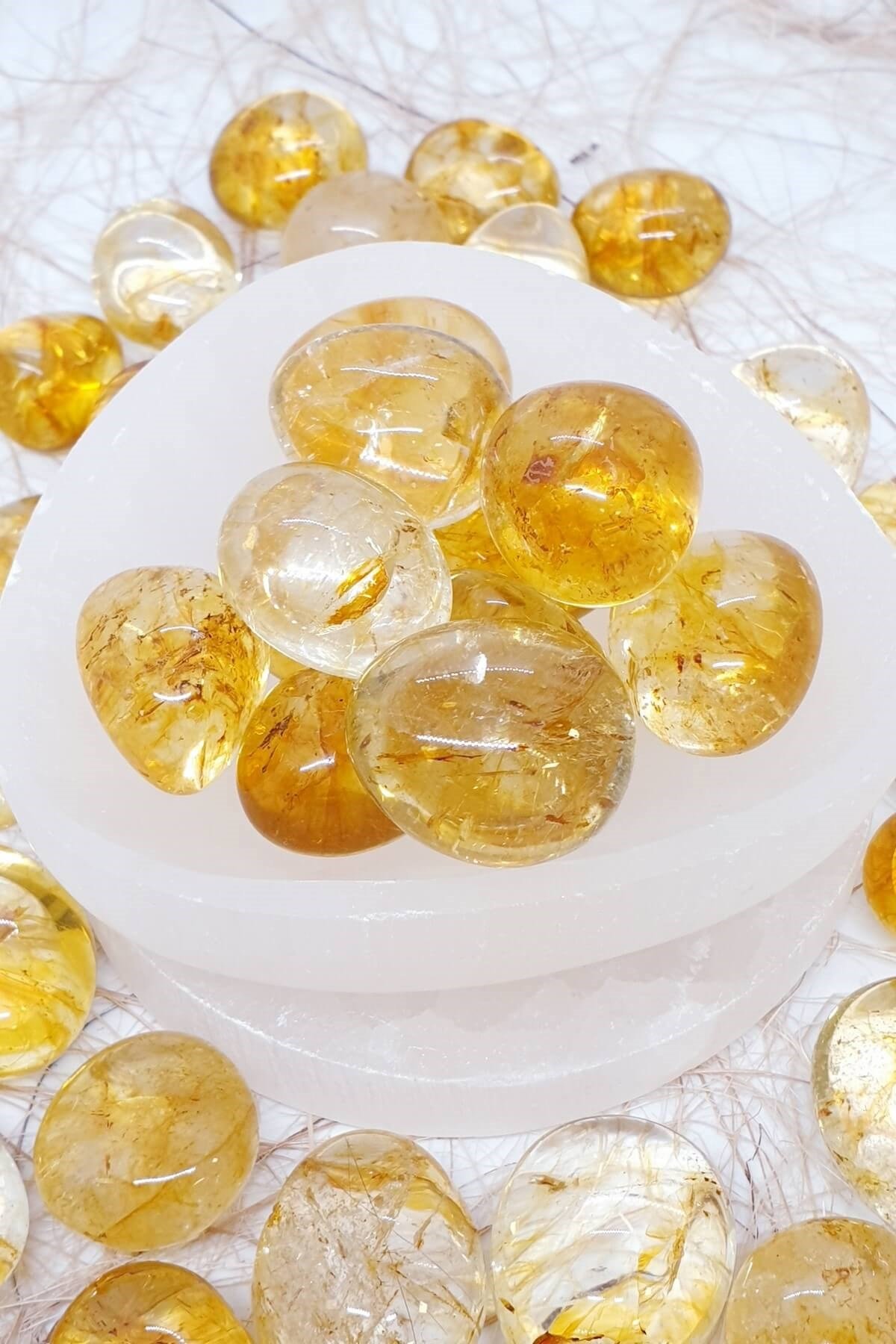 Kristal Izgaralar İçin Sitrin Doğal Taş