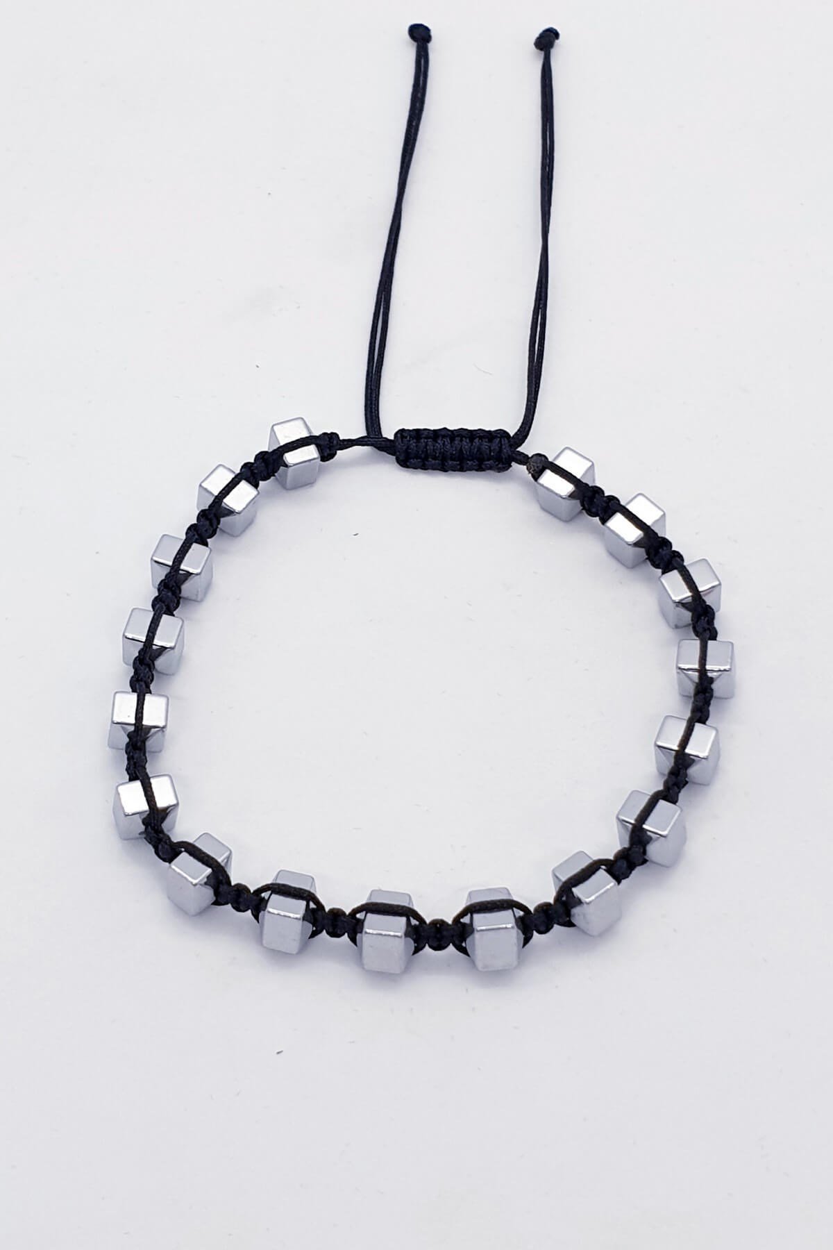 Küp Şeklinde Hematit Erkek Bileklik