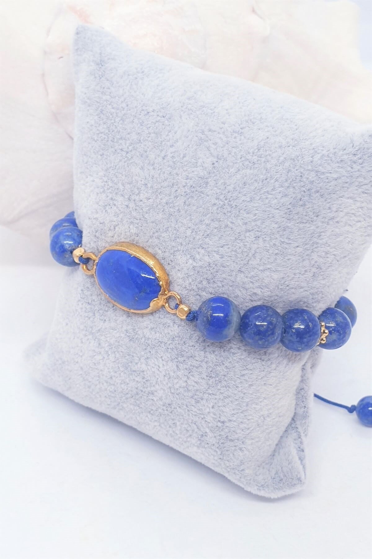 Lapis Lazuli Sıvama Taş Bileklik