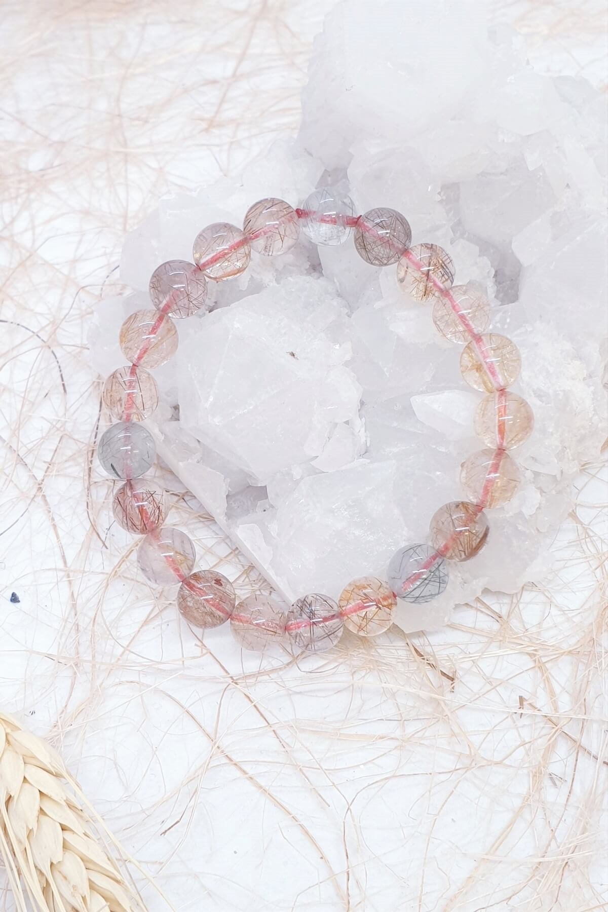 Melek Saçı Doğal Taş Bileklik