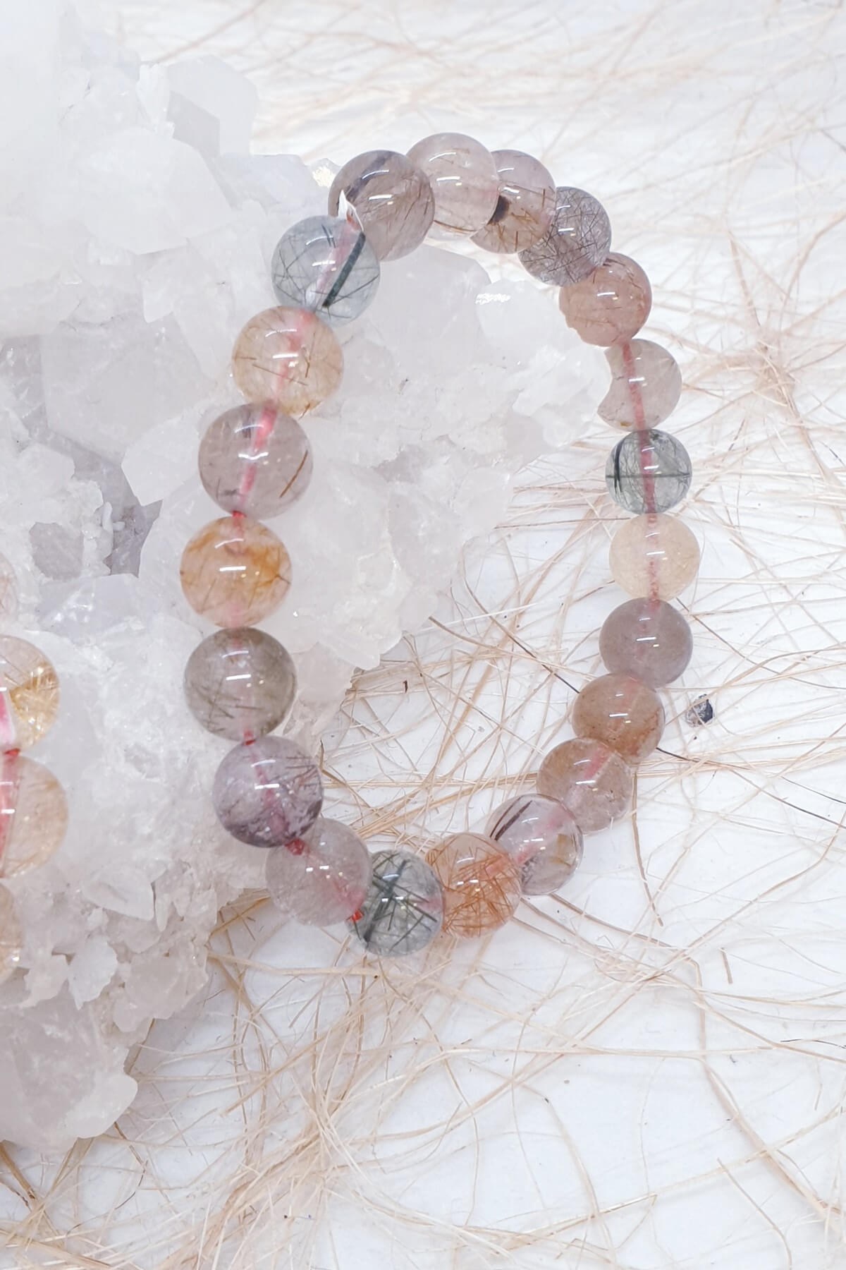 Melek Saçı Doğal Taş Bileklik