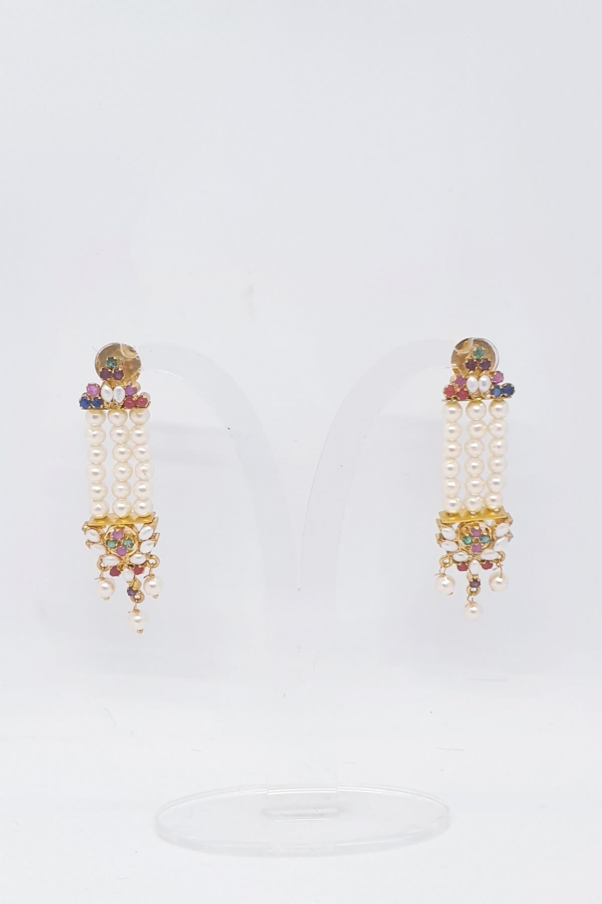 Otantik Zümrüt, Safir, Yakut, İnci Küpe