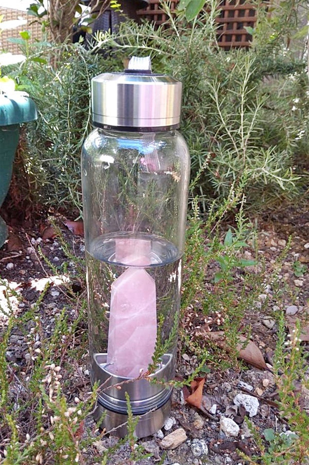 Pembe Kuvars Su Şişesi