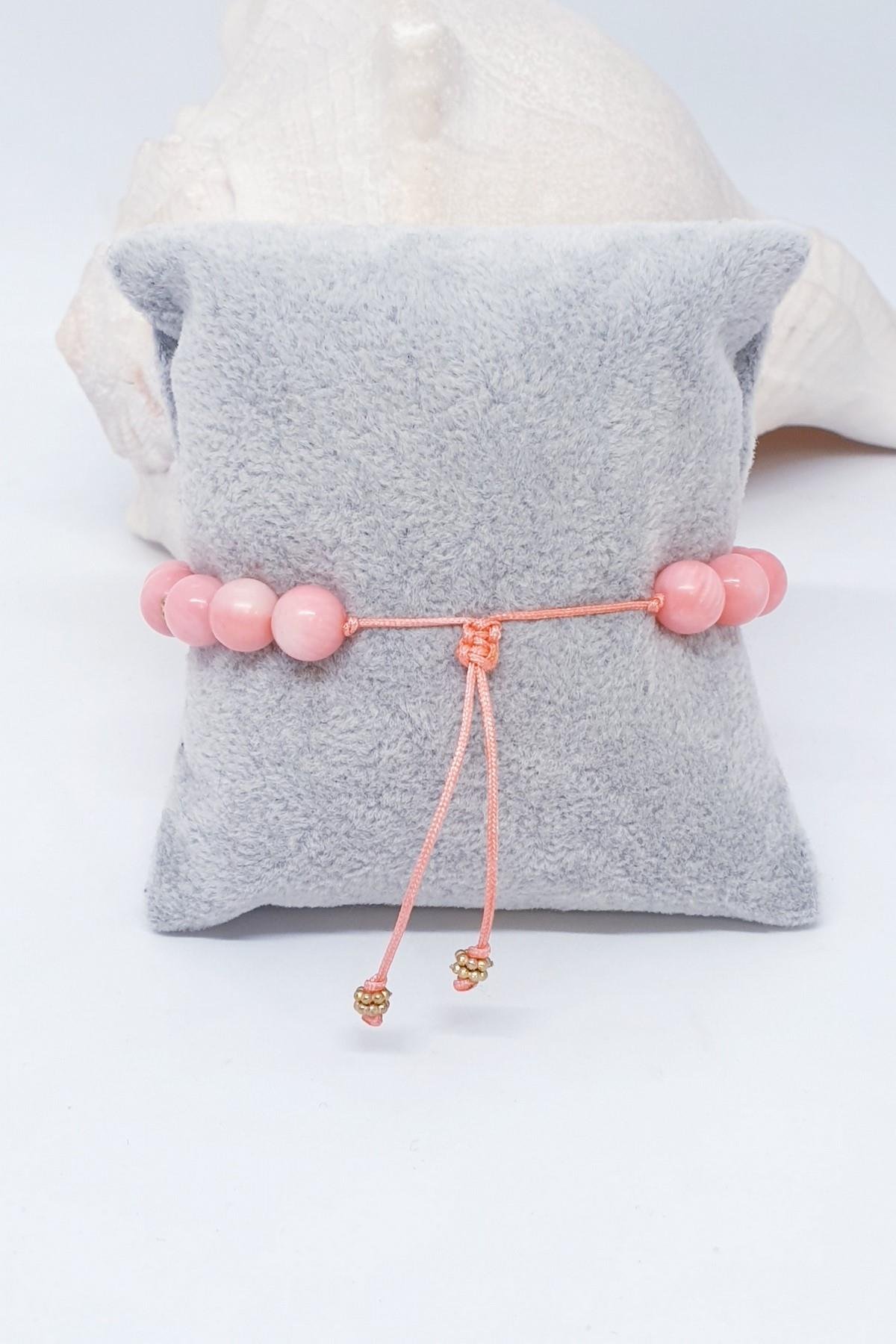 Pembe Mercan Bileklik