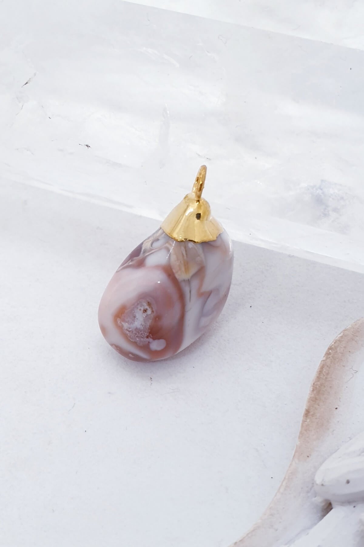 Pembe Opal Kolye Ucu