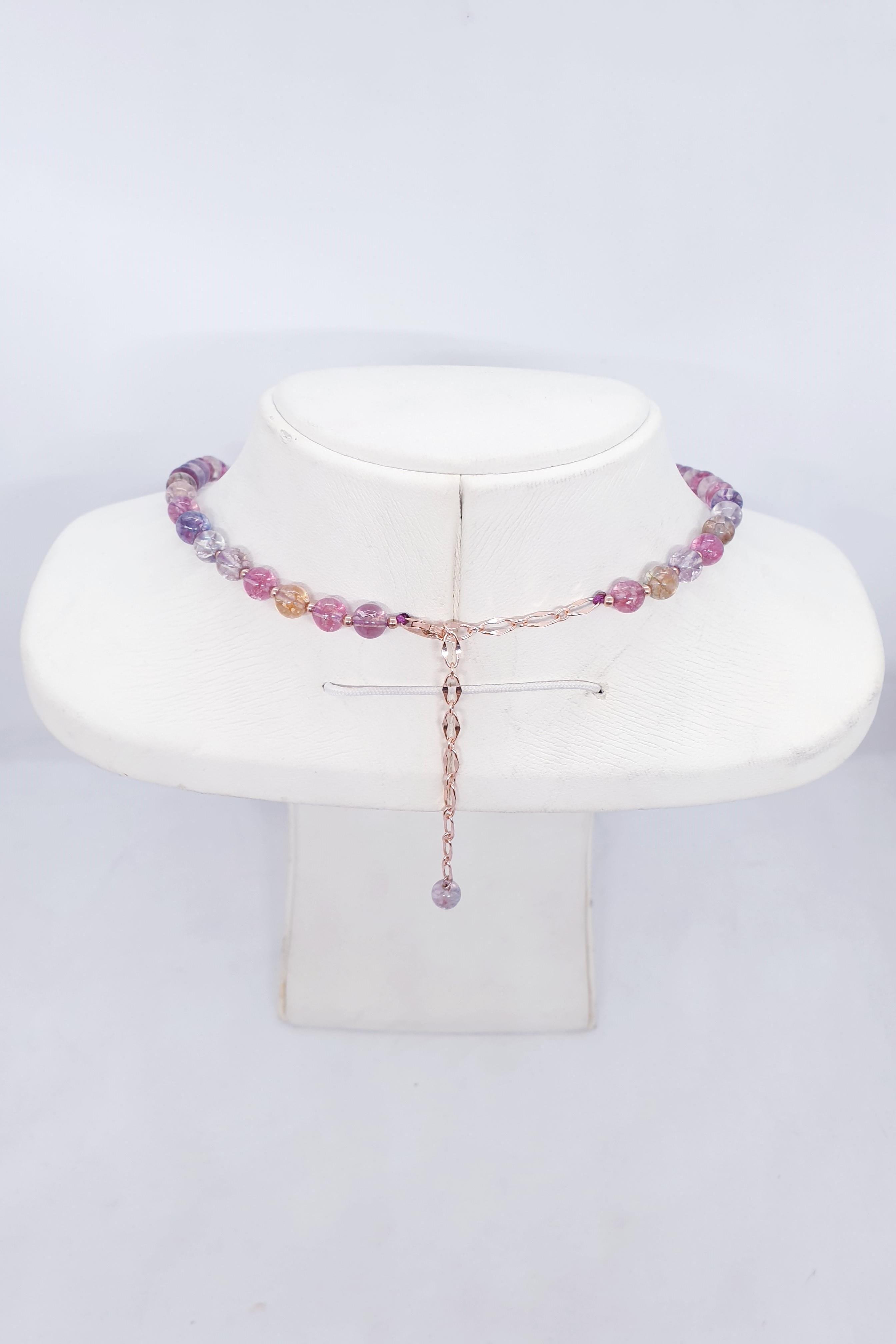 Pembe Turmalinli Butik Kolye