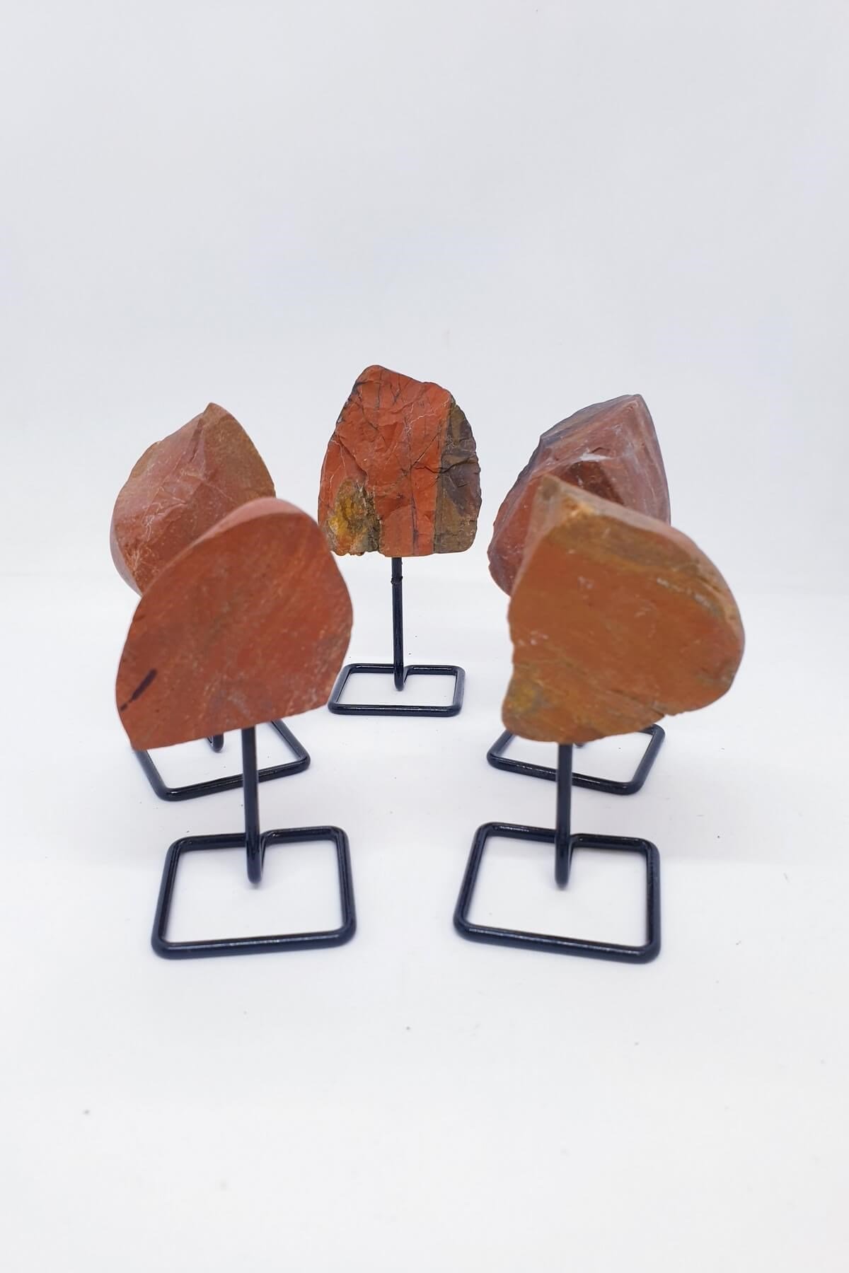 Red Jasper Doğal Taş Standlı Parça