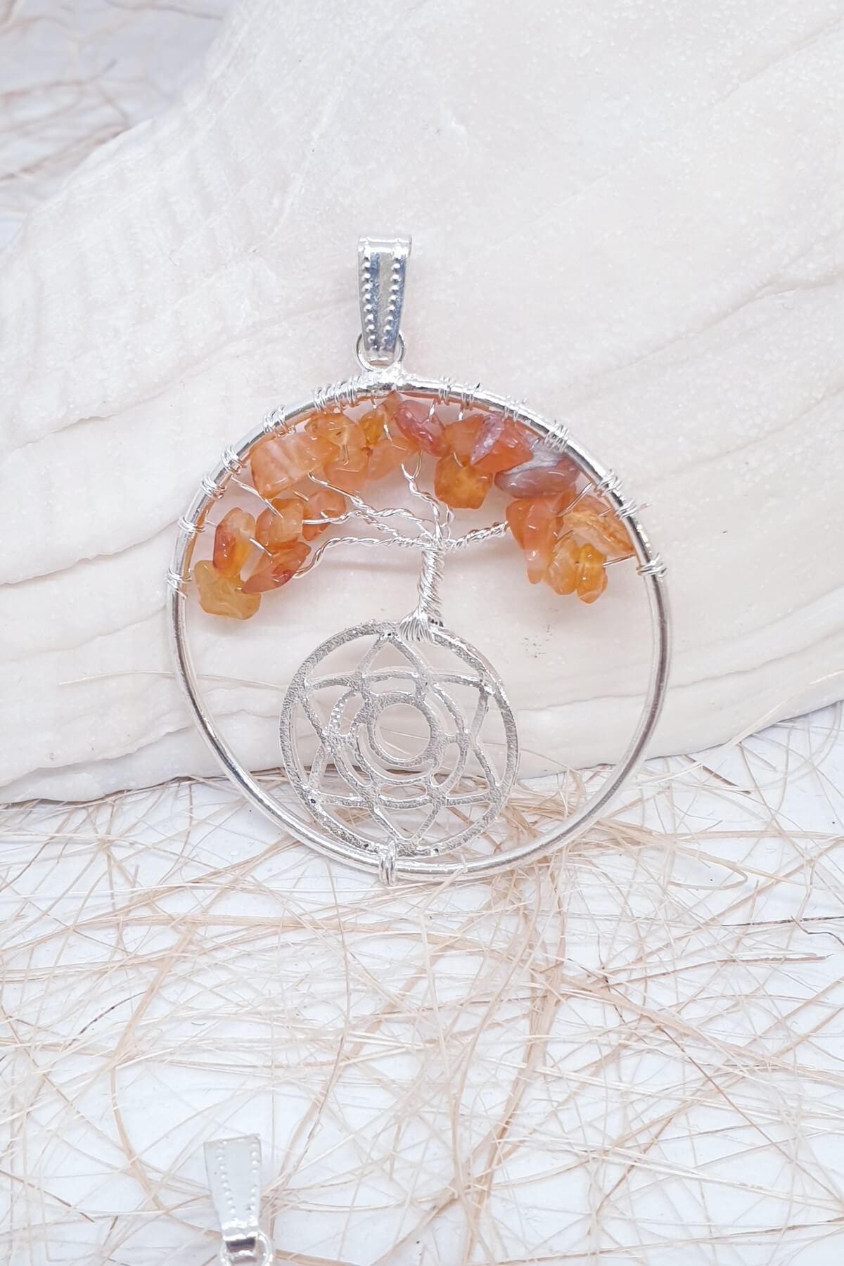 Sakral Çakra Karnelyan Kolye Ucu