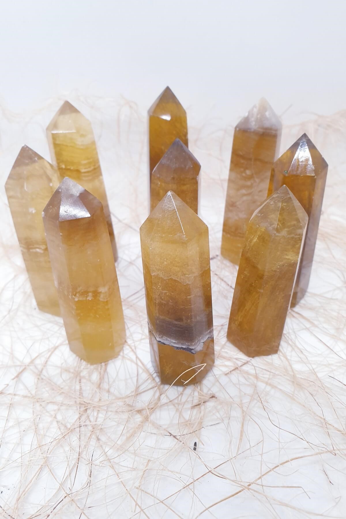 Sarı Florit Obelisk Doğal Taş