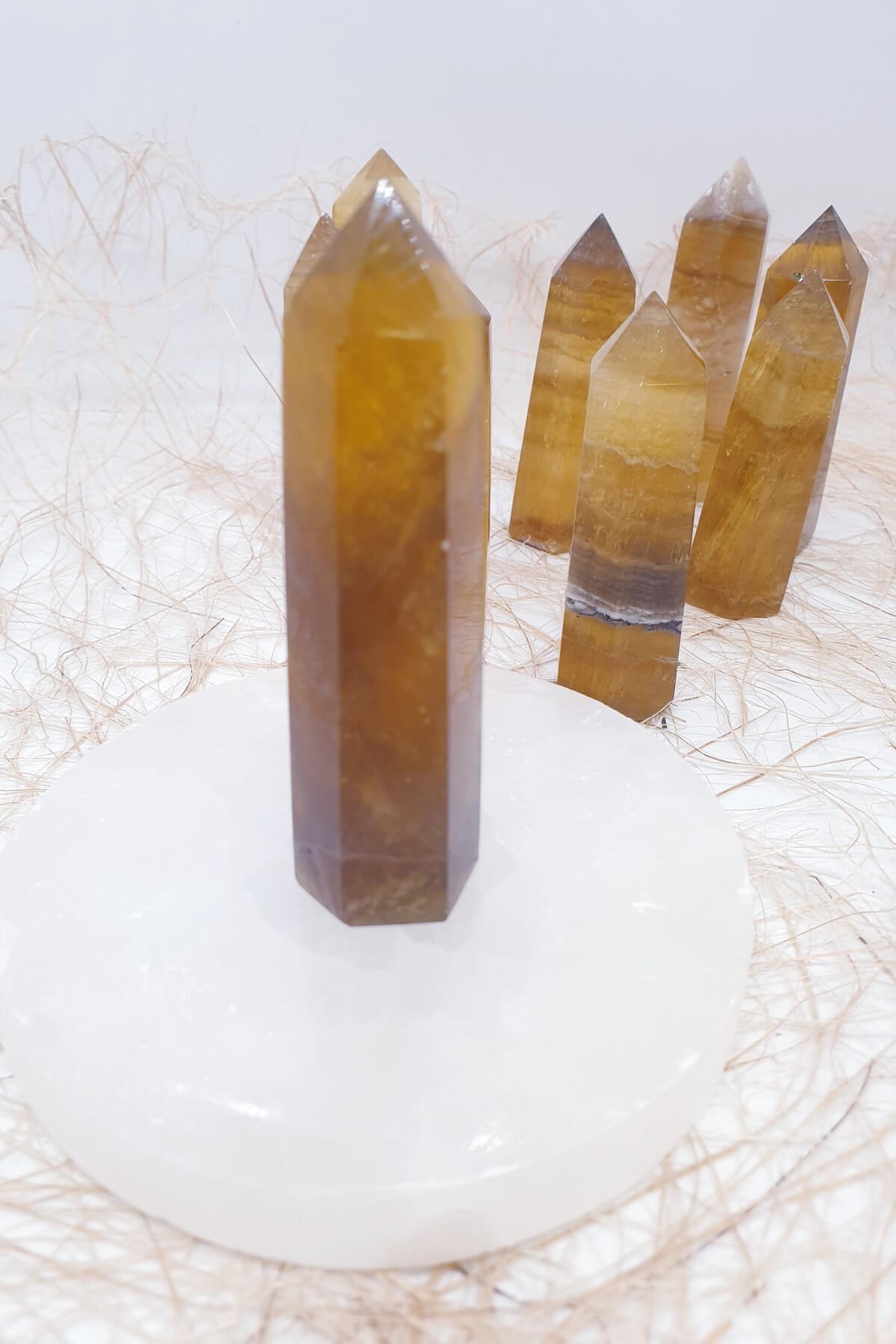 Sarı Florit Obelisk Doğal Taş