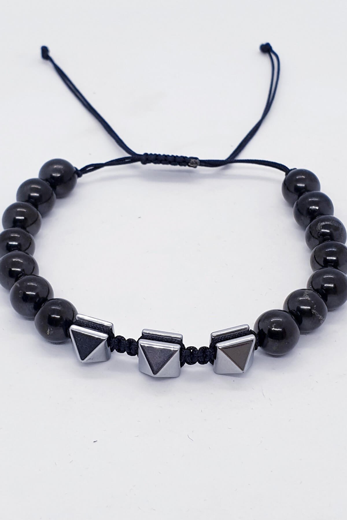 Shungit Hematit Erkek Bileklik