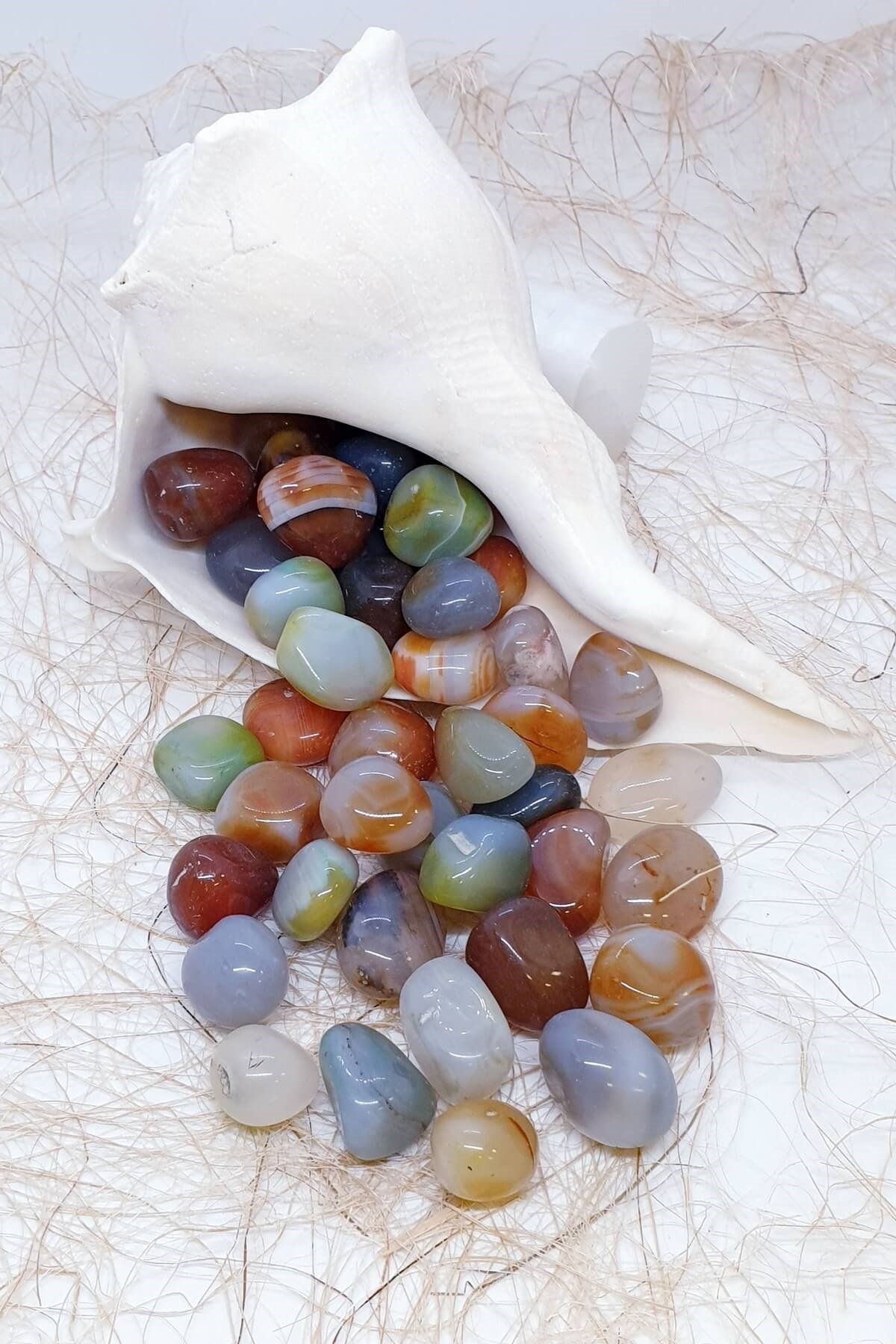 Tamburlanmış Kristal Izgaralar İçin Akik Doğal Taş