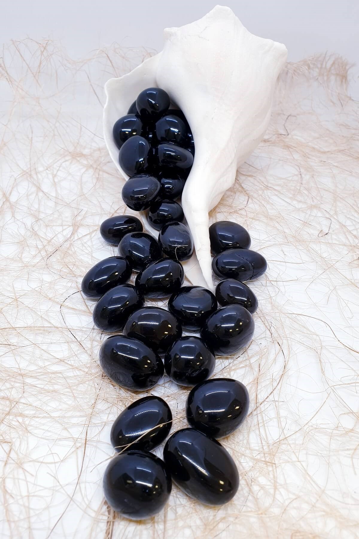 Tamburlanmış Kristal Izgaralar İçin Morion Kuvars