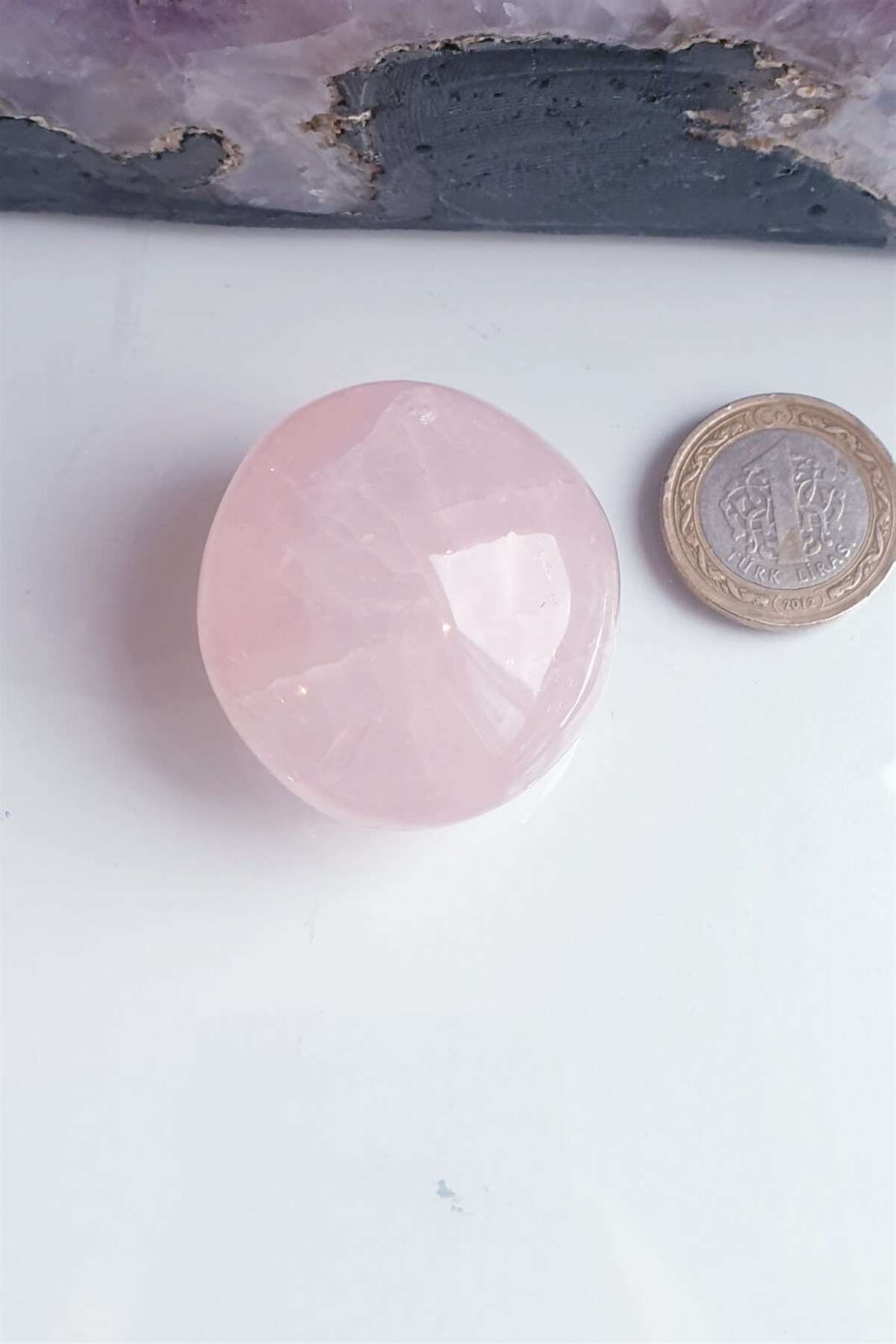 Tamburlanmış Pembe Kuvars Doğal Taş