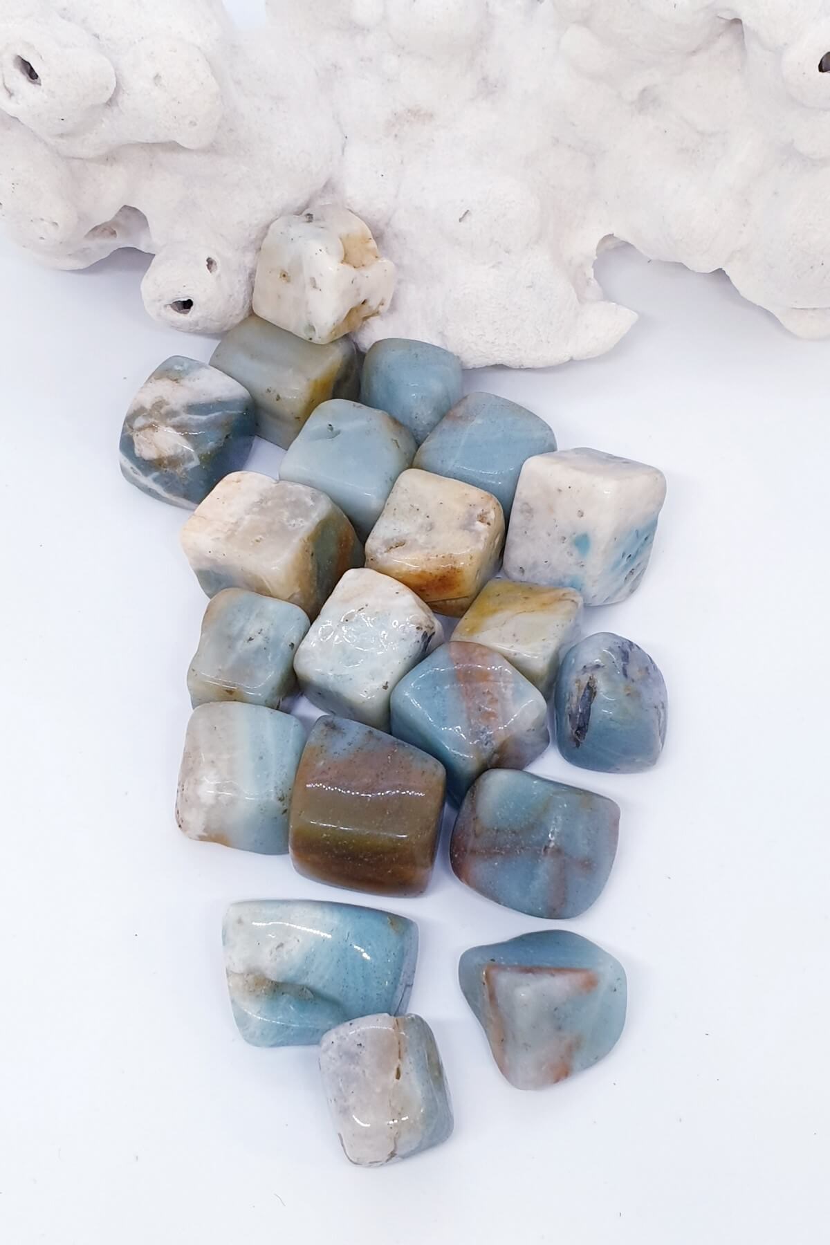 Tamburlanmış Kare Pirit Doğal Taş