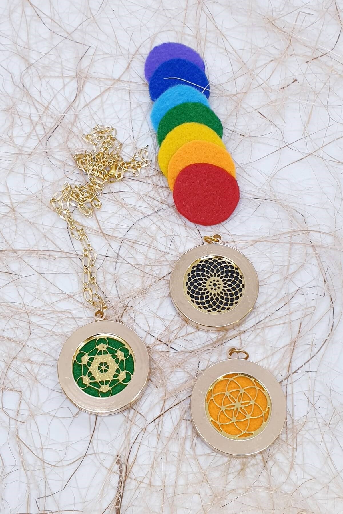 Torus ve Yaşam Çiçeği Difizör Çakra Kolyesi