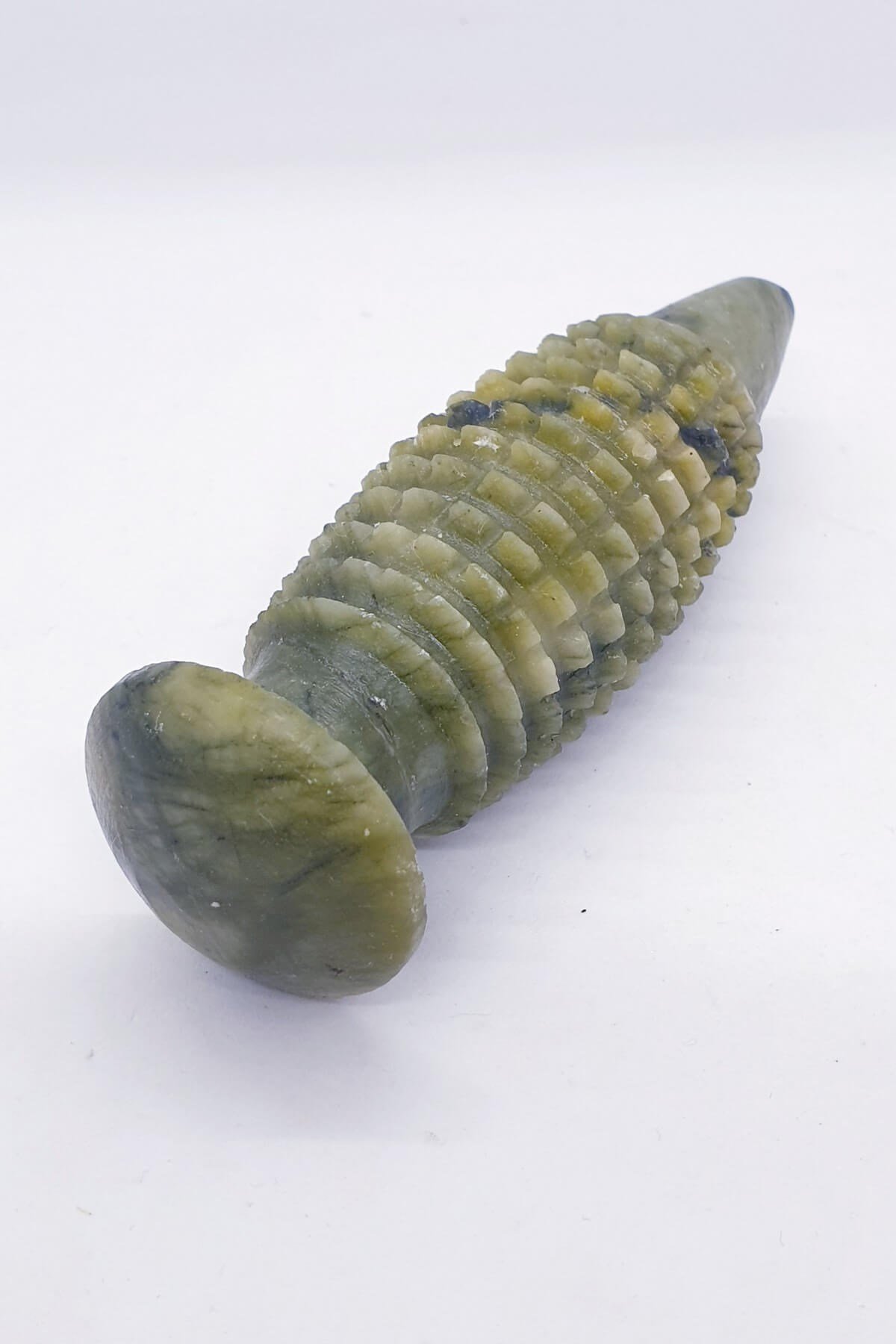 Yeşim Doğal Taş Tırtıklı Ayak Masaj Tarağı