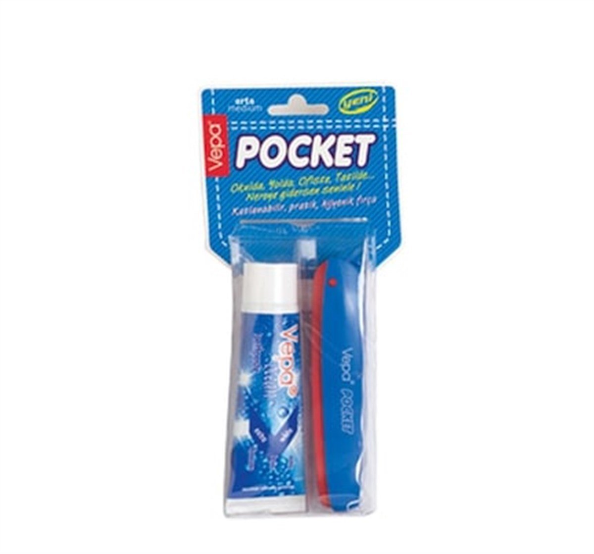 VEPA POCKET DİŞ FIRÇASI VE DİŞ MACUNU 20 ML SEYAHAT TİPİ