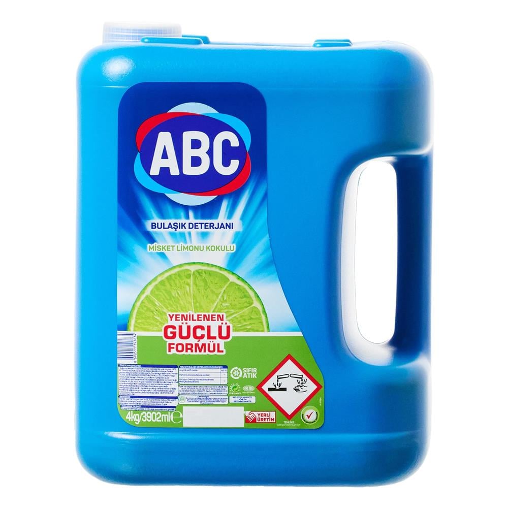 Sıvı Bulaşık DeterjanıAbc Bulaşık Deterjanı 4kg Misket Limonu