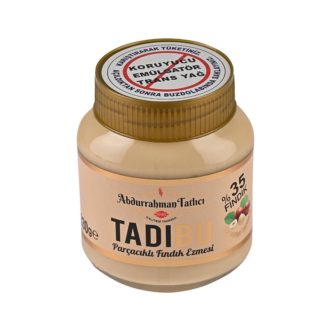 Fındık EzmesiAbdurrahman Tatlıcı Tadıbu Parçacıklı Fındık Ezmesi 330gr