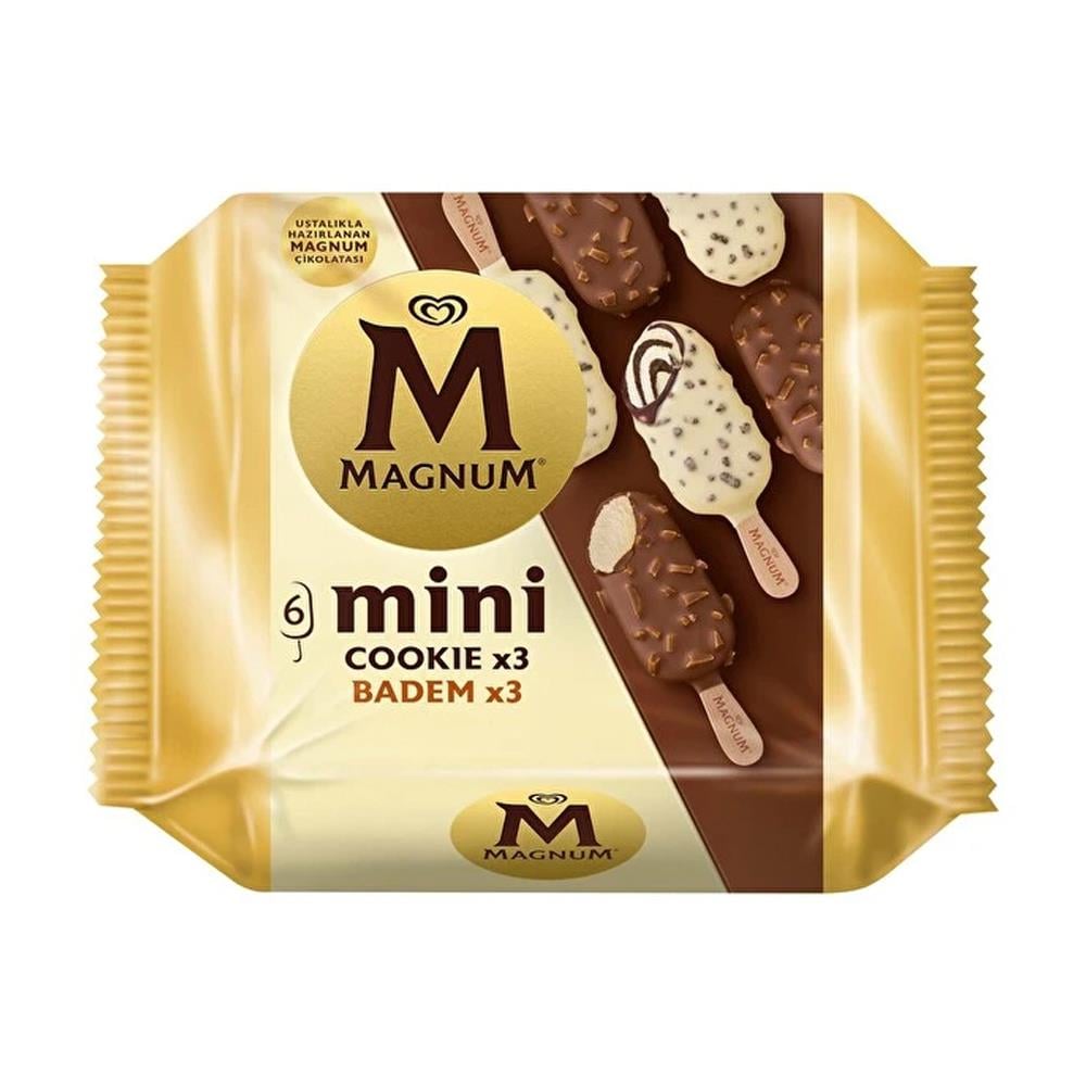 DondurmaAlgida Magnum Mini Cookie Badem 6'lı Paket
