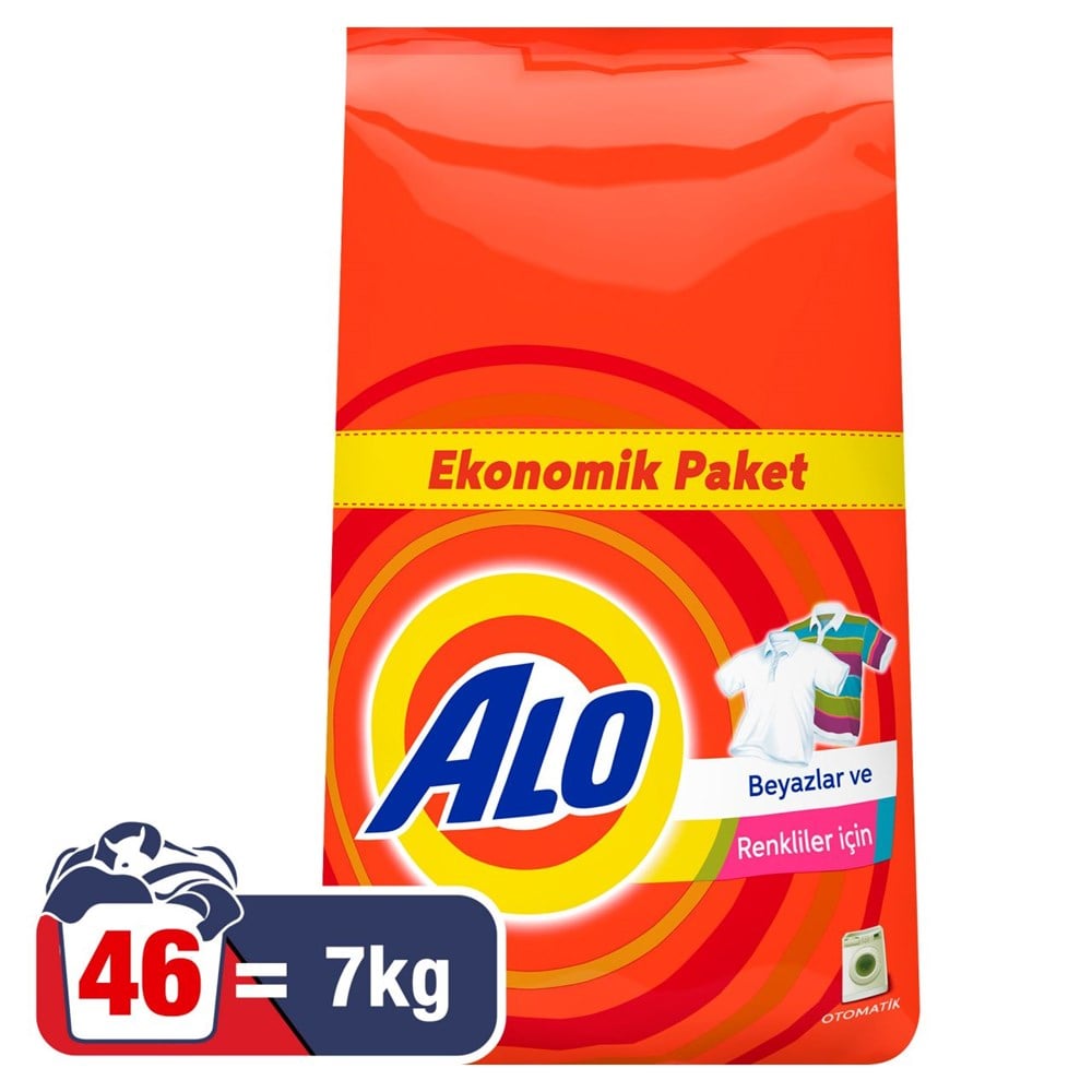 Alo 7 kg Toz Çamaşır Deterjanı Beyazlar ve Renkliler İçin