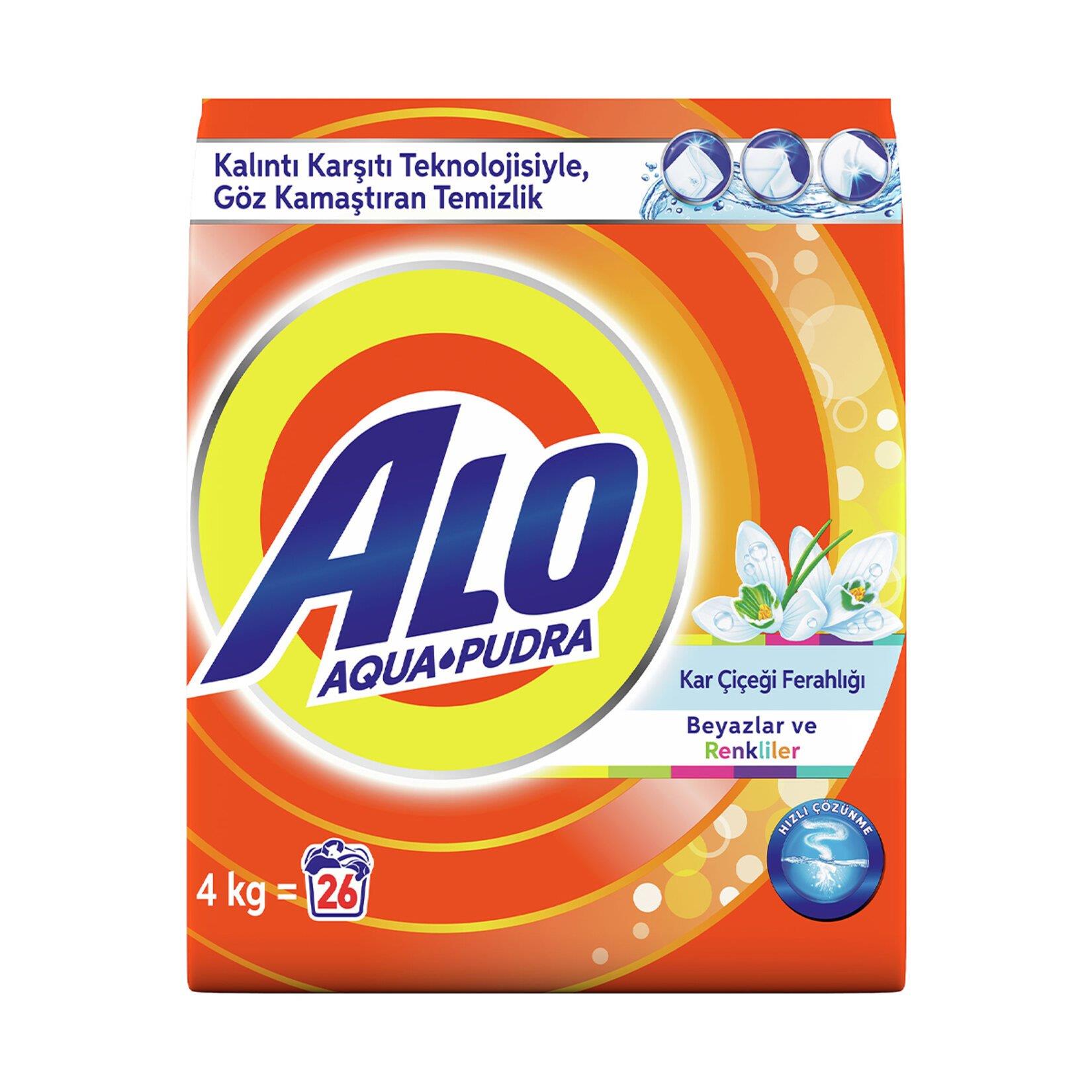 Çamaşır DeterjanıAlo Kar Çiçeği Beyazlar&Renkliler 26 Yıkama 4 Kg