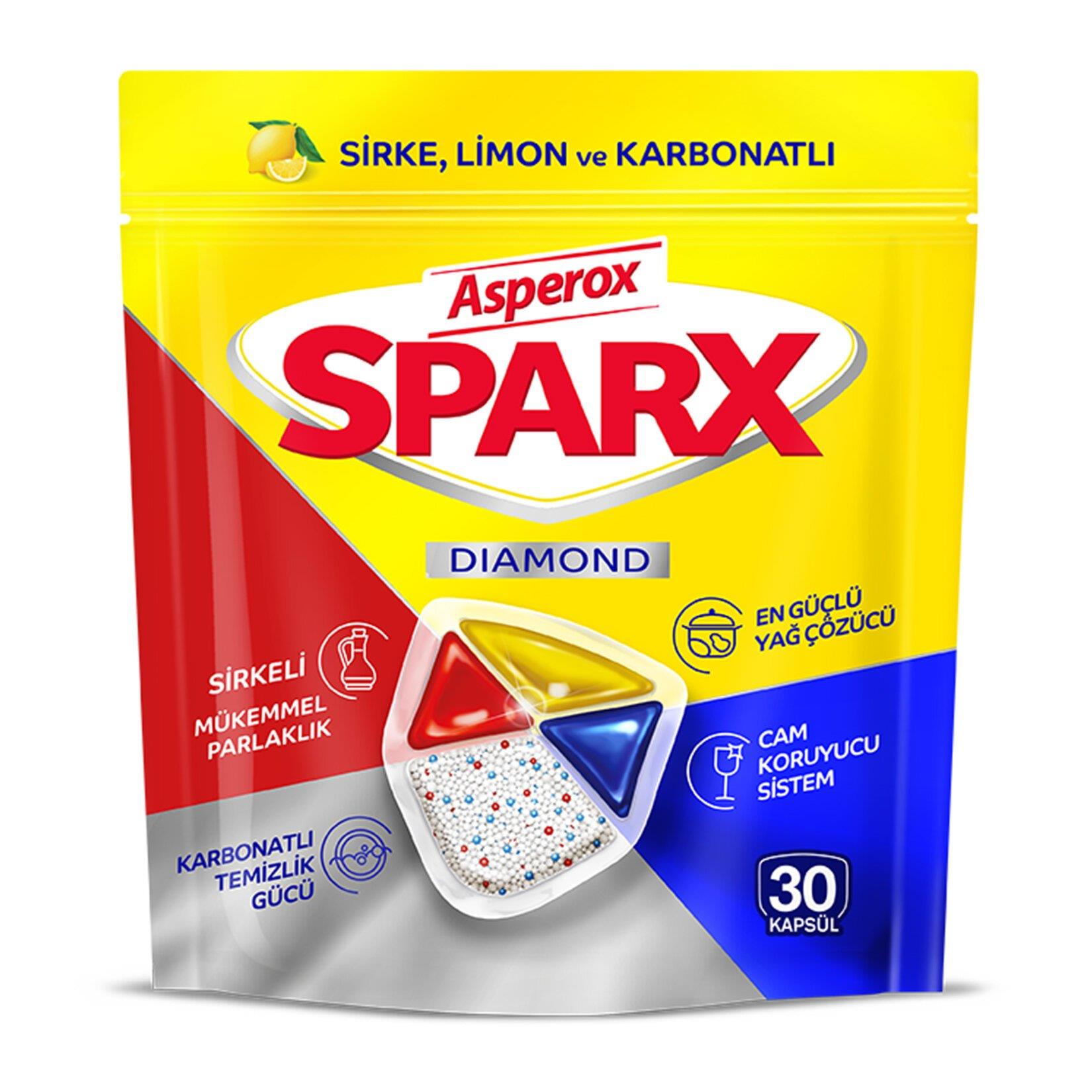 Bulaşık Makinesi TabletiAsperox Sparx Dıamond Bulaşık Makinesi Tableti 30Lu