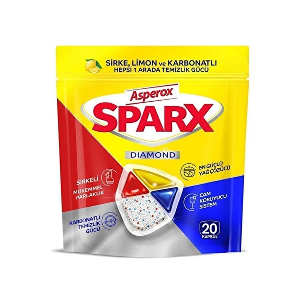 Bulaşık Makinesi TabletiAsperox Sparx Dıamond Bulaşık Makinesi Tableti 20lı 270 gr
