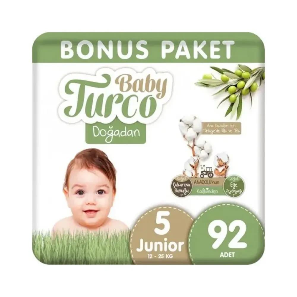 Bebek BezleriBaby Turco Doğadan Bonus Junior 92 li 5 No