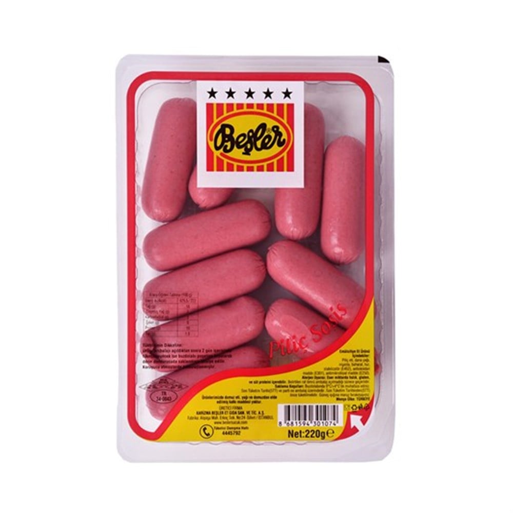 Beşler Piliç Kokteyl Sosis 220 Gr