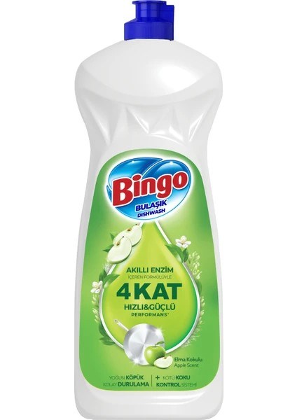 Sıvı Bulaşık DeterjanıBingo Bulaşık Deterjanı Elma Kokulu 1500 ml
