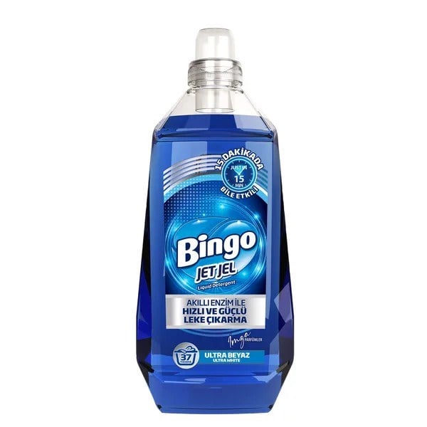 Sıvı Çamaşır DeterjanıBingo Sıvı Çamaşır Deterjan Jetjel Ultra Beyaz 37 Yıkama 1480 ml