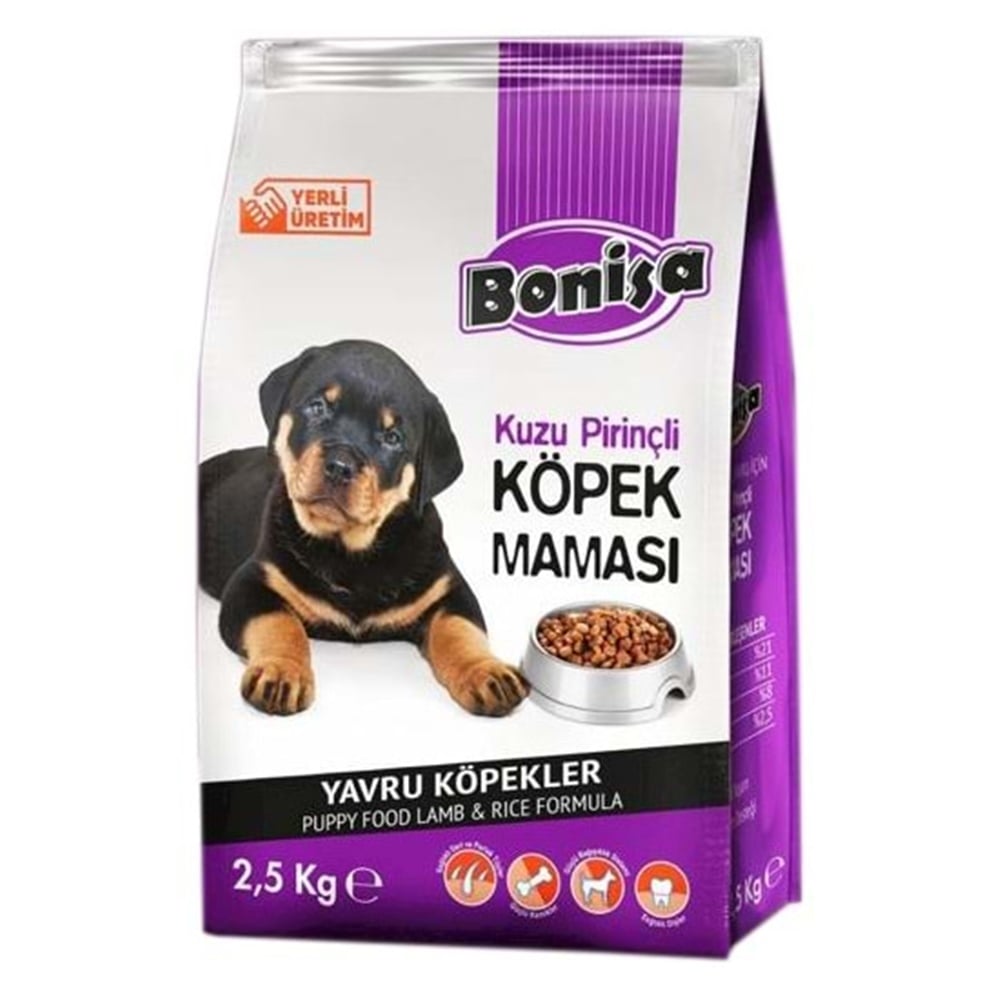 Bonisa Köpek Maması Kuzu Pirinç Yavru 2.5 Kg.