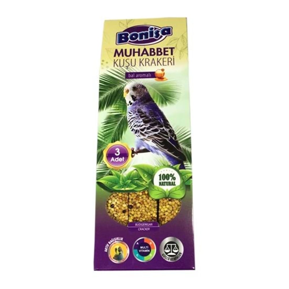 Bonisa Kuş Yemi Bal Aromalı Kraker 3 Lü