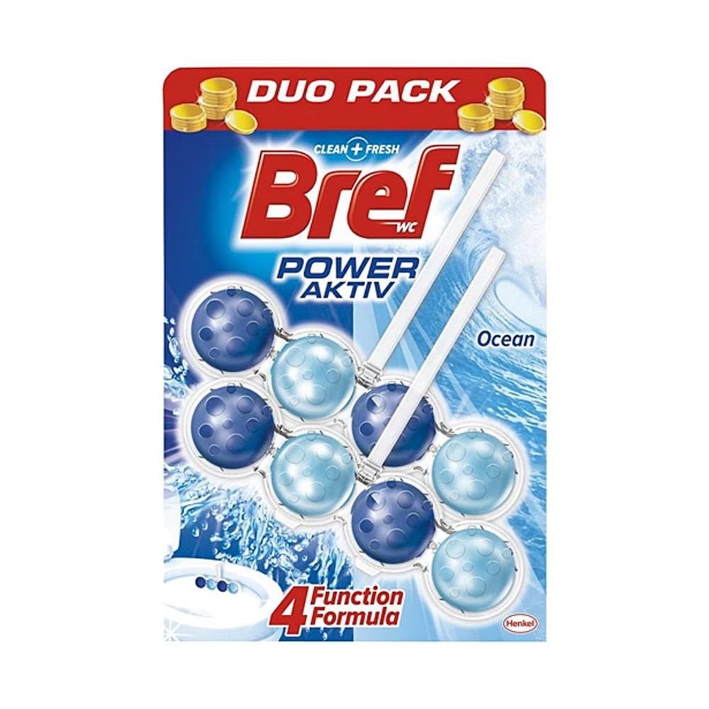 Tuvalet TemizleyicilerBref Power Aktiv Okyanus DuoPack 2x50 gr