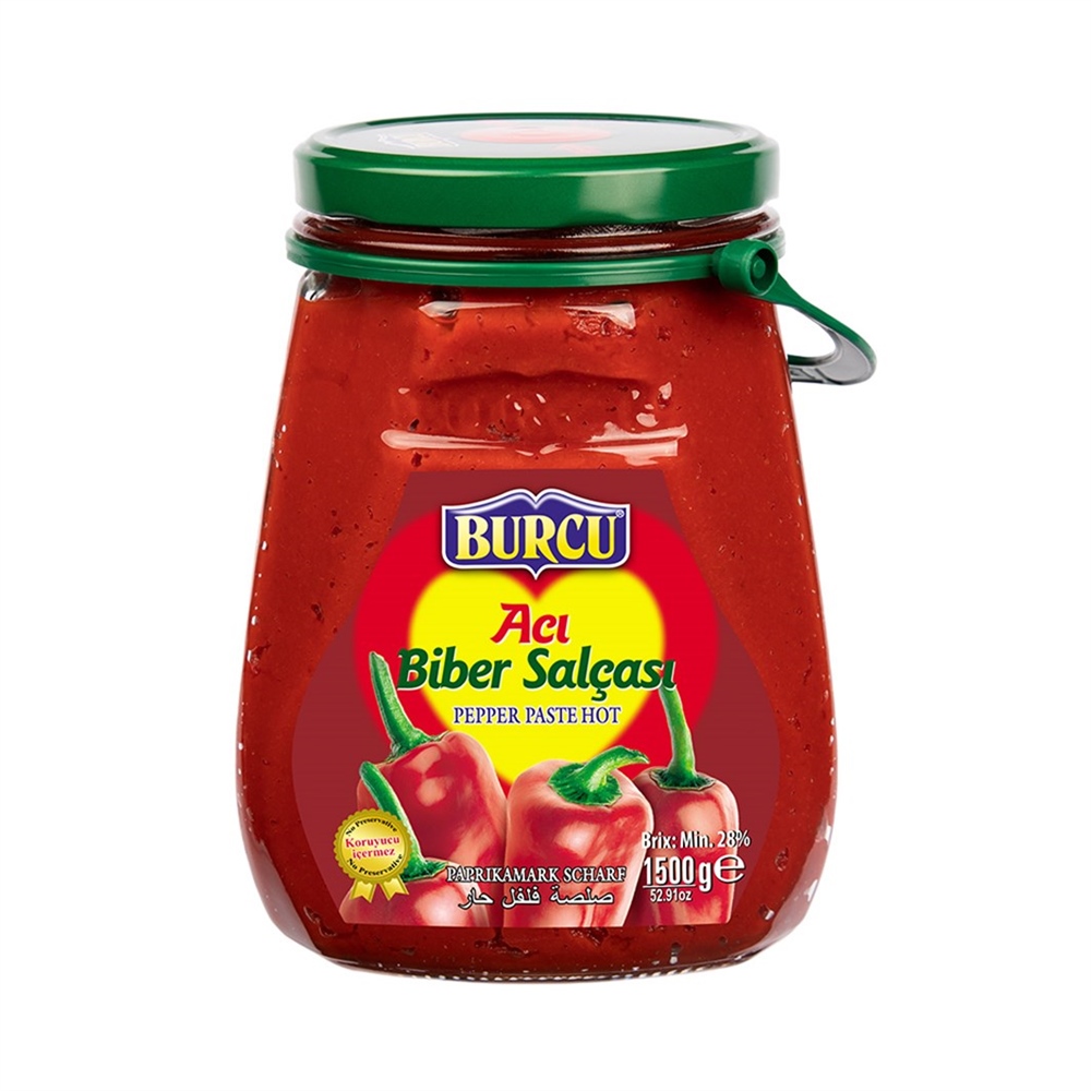 Burcu Acı Biber Salçası Cam 1500 Gr