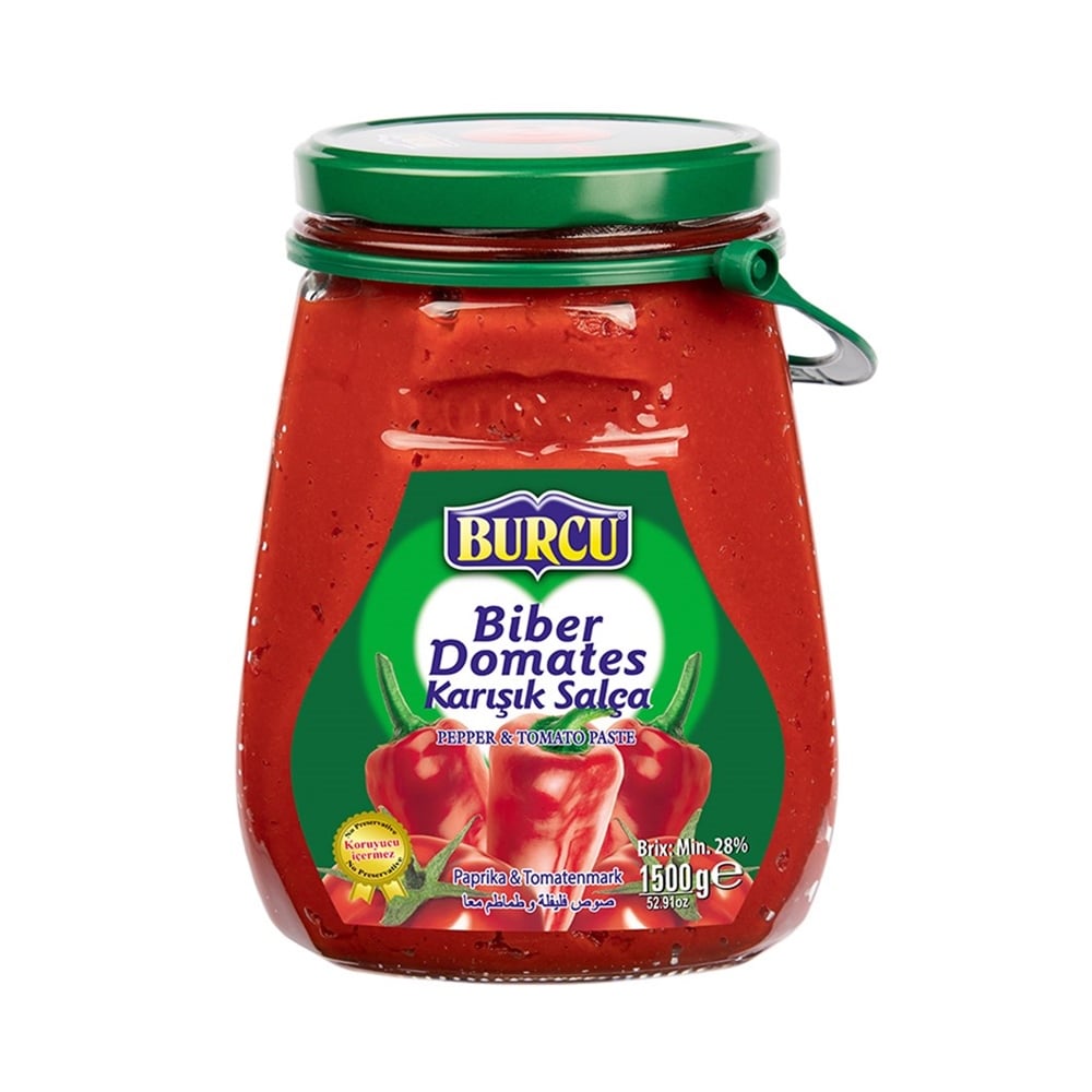 Burcu Biber Domates Salçası  2 Si 1 Arada 1500 Gr