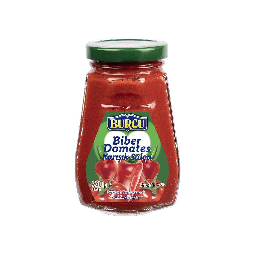 SalçaBurcu Biber Domates Salçası Karışık 320 Gr